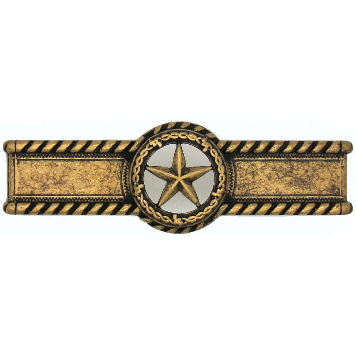 Star with Barbed Wire Pull, Brass Oxide alt 0