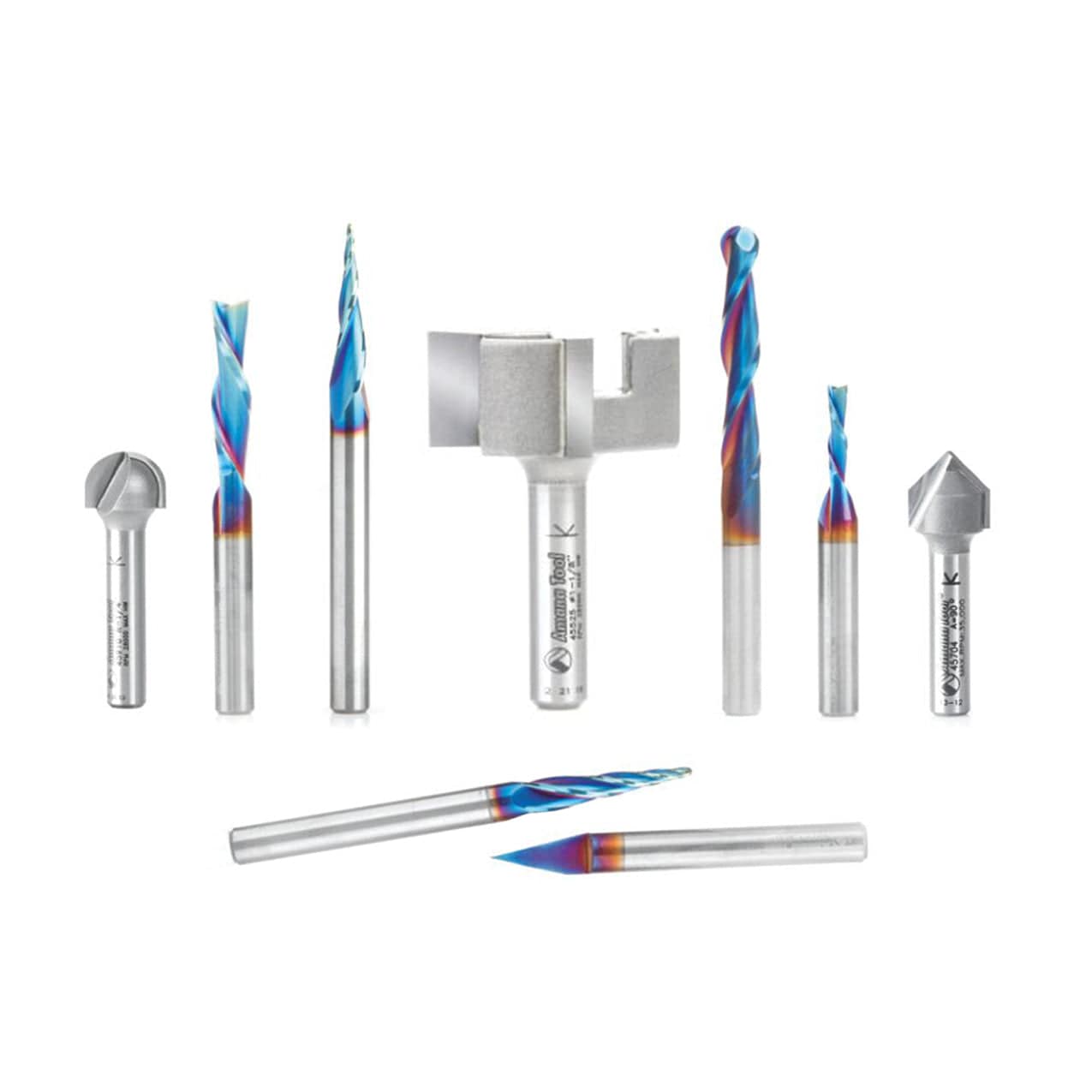 9-piece Spektra CNC Bit Set by Amana Tool alt 0