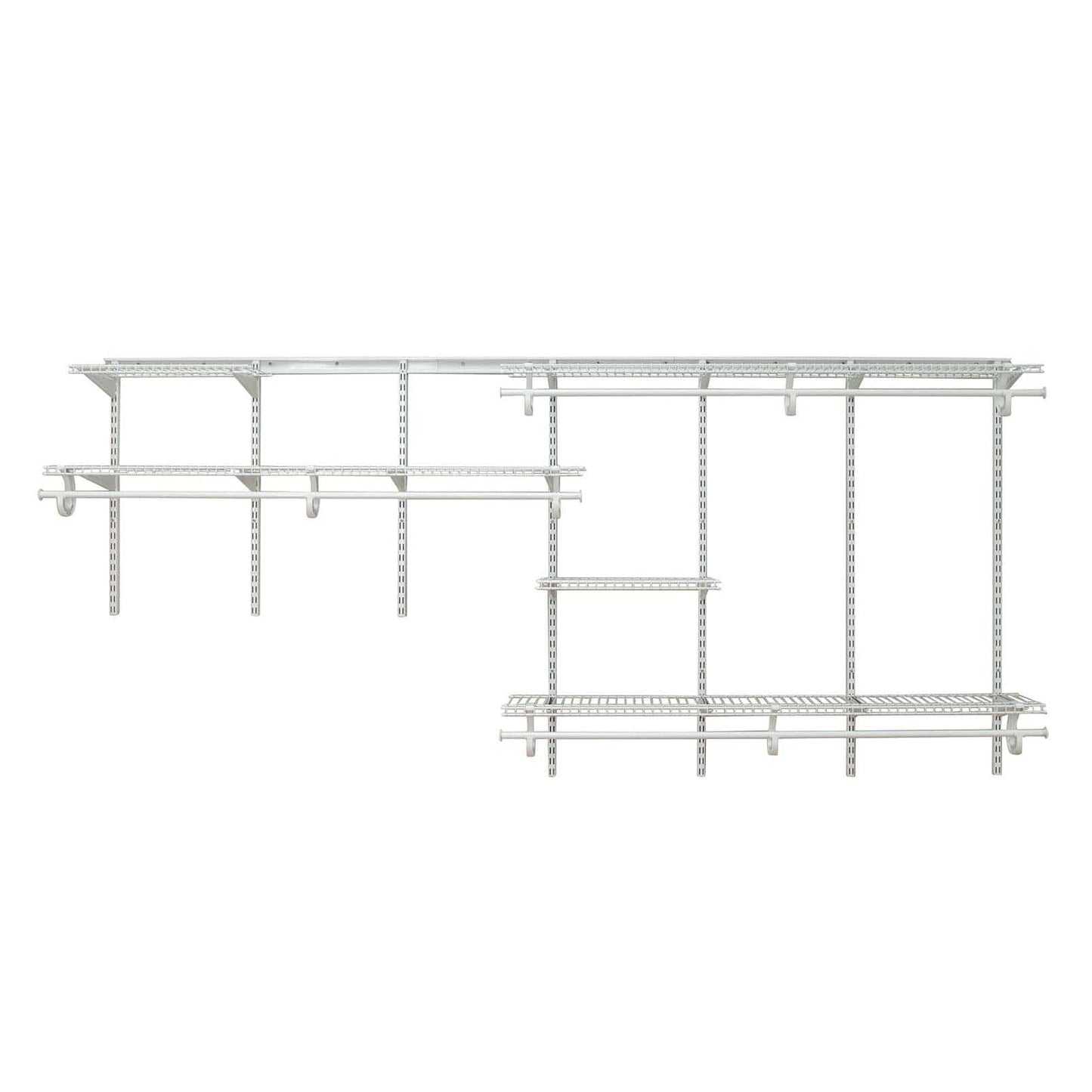ShelfTrack Adjustable Closet Organizer 7' - 10' W, White alt 0