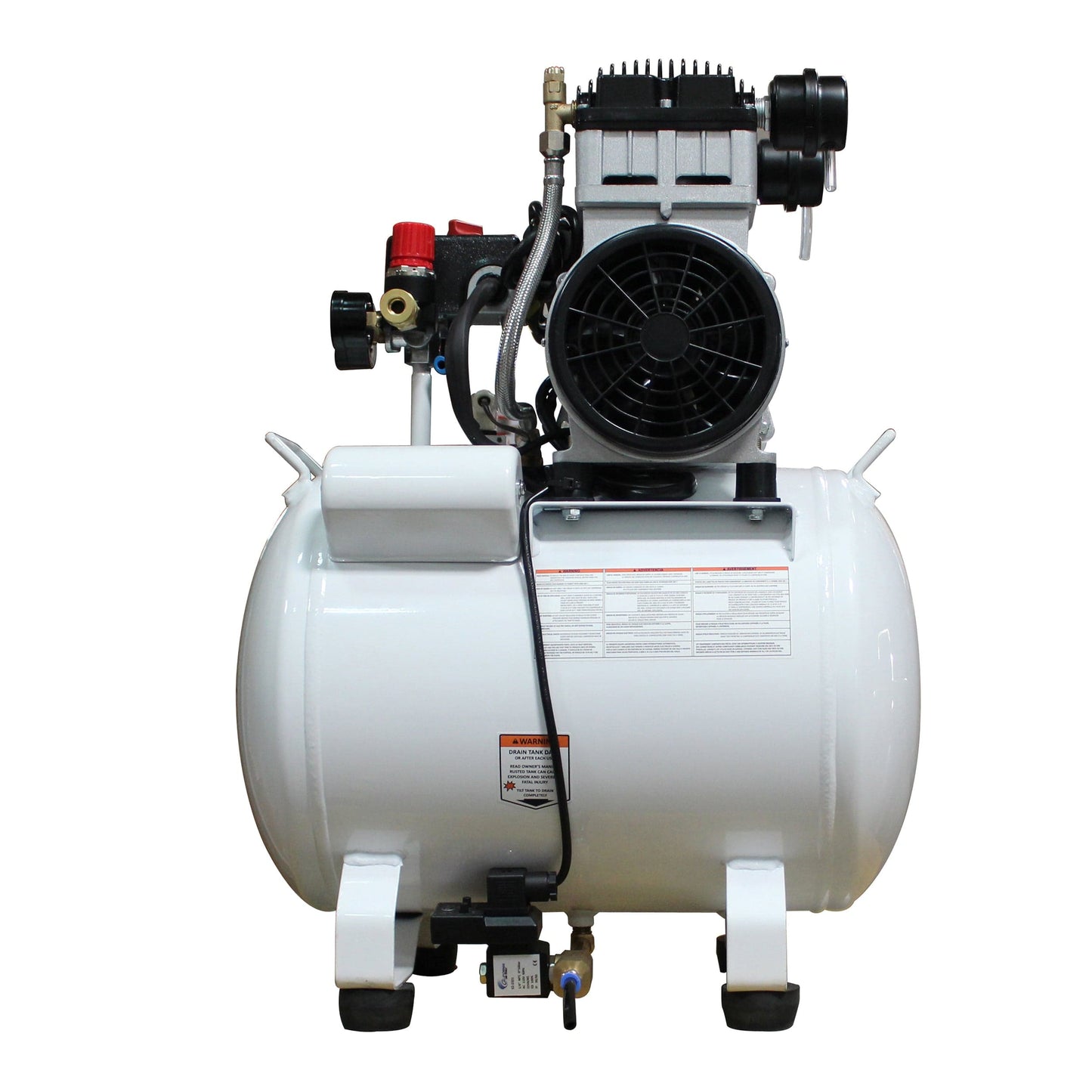 2HP 220V 10 Gallon Oil-Free Steel Tank Air Compressor with Auto Drain Valve alt 0