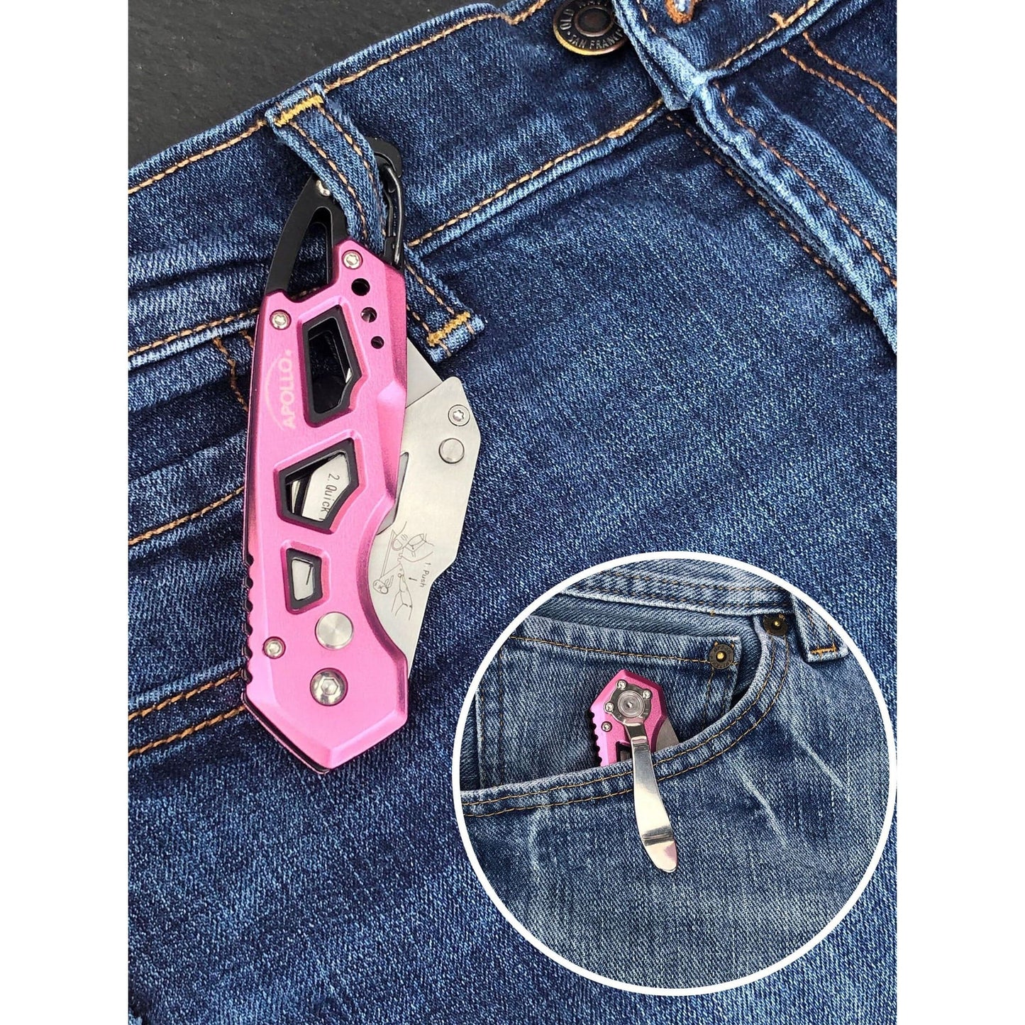 Foldable Knife - Pink alt 0