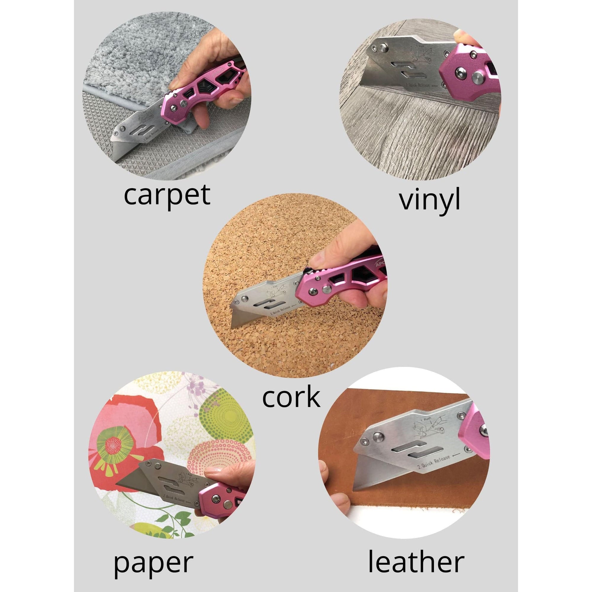 Foldable Knife - Pink alt 0