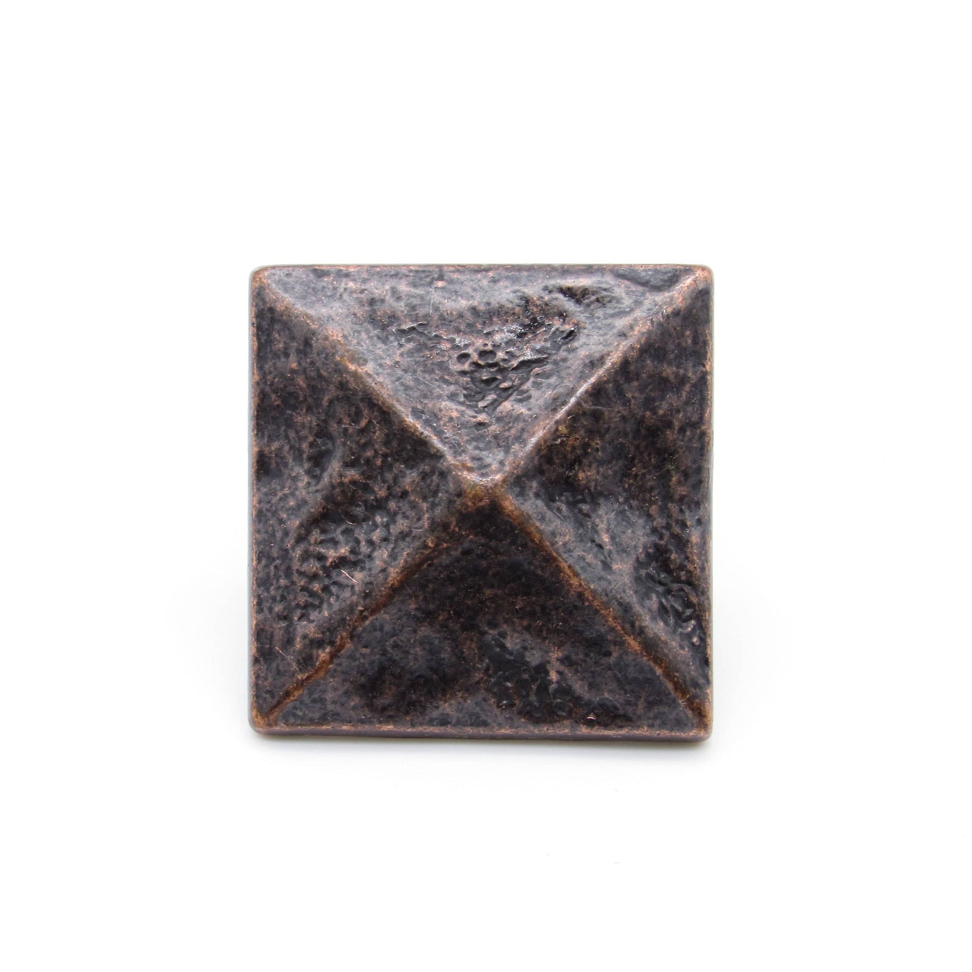 Square 1-3/8" Pyramid Clavo Decorative Nail, 8-Pack, Oil Rub alt 0