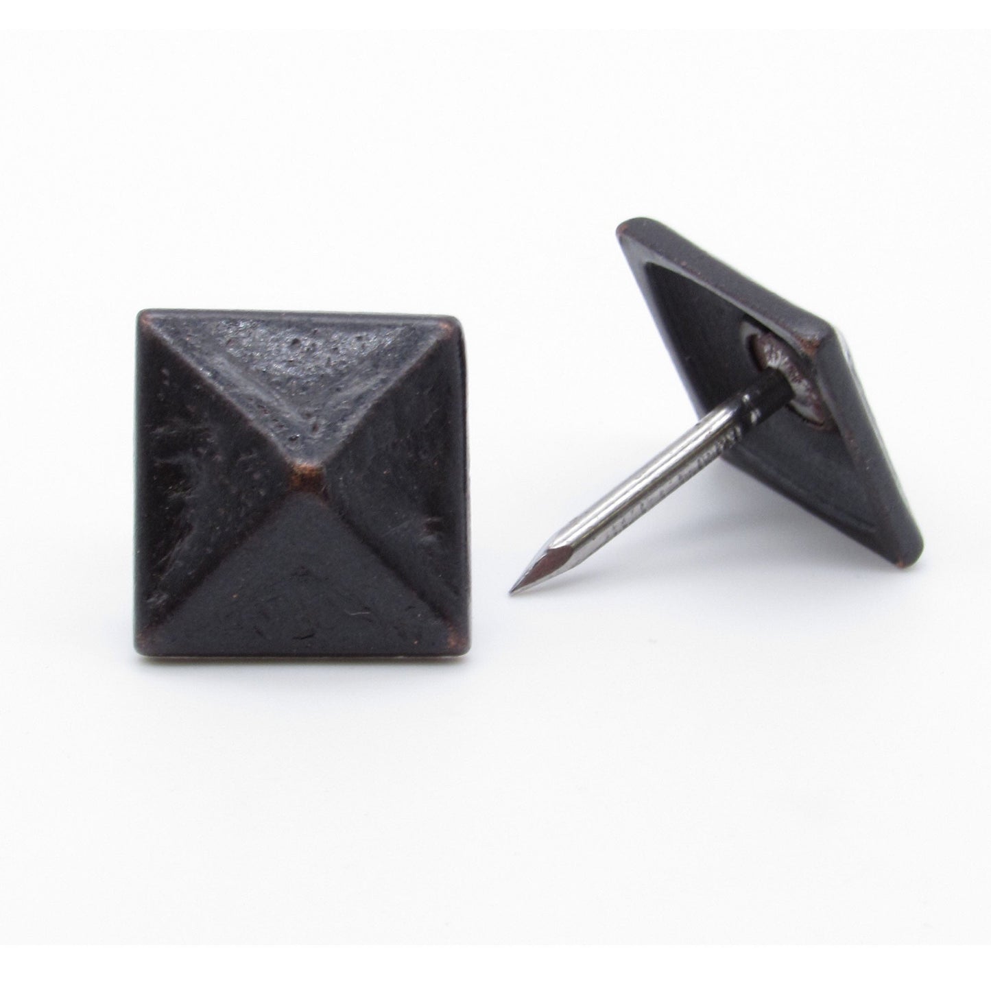 Square 3/4" Pyramid Clavo Decorative Nail, 8-Pack, Oil Rubbe alt 0