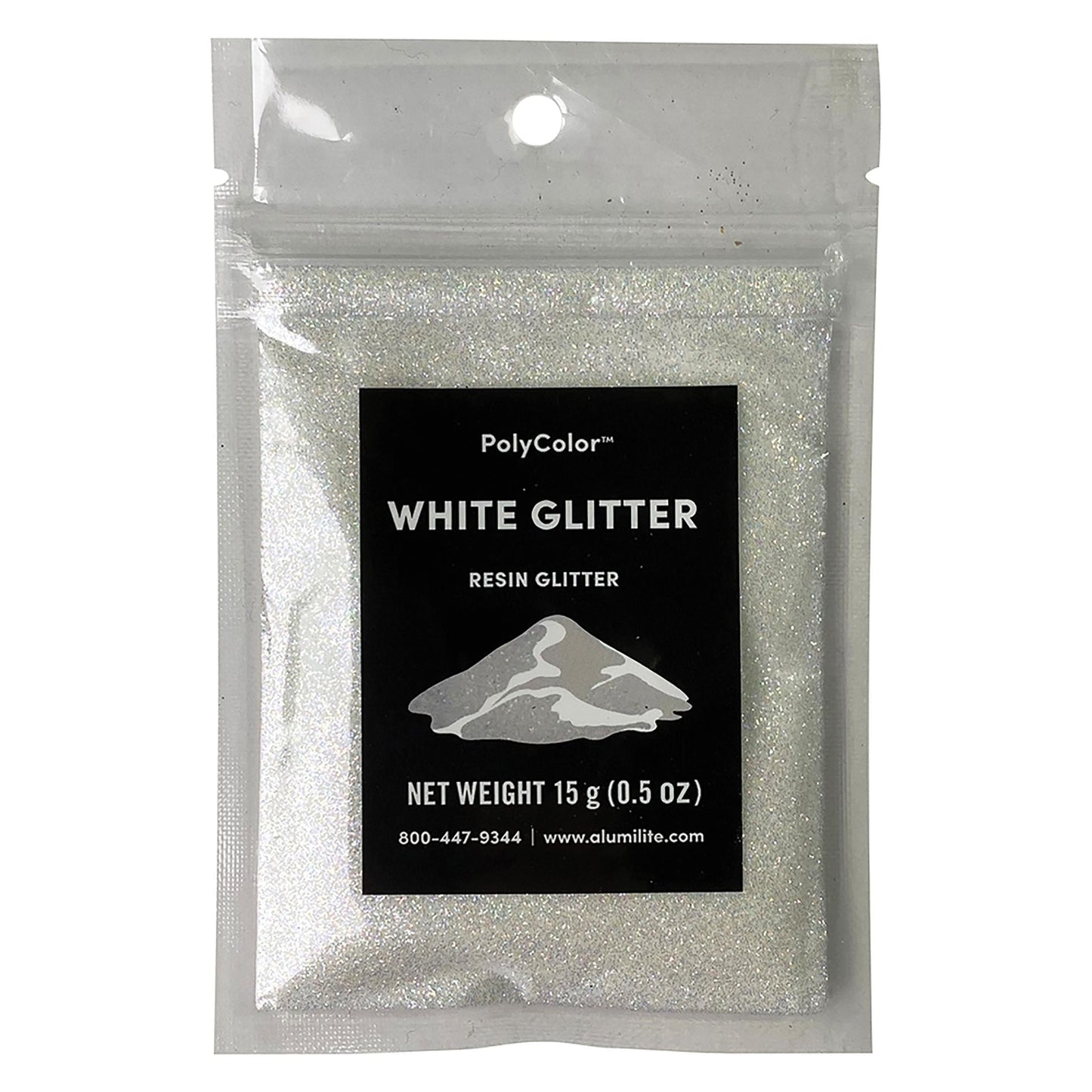 15 gram White PolyColor Resin Glitter alt 0