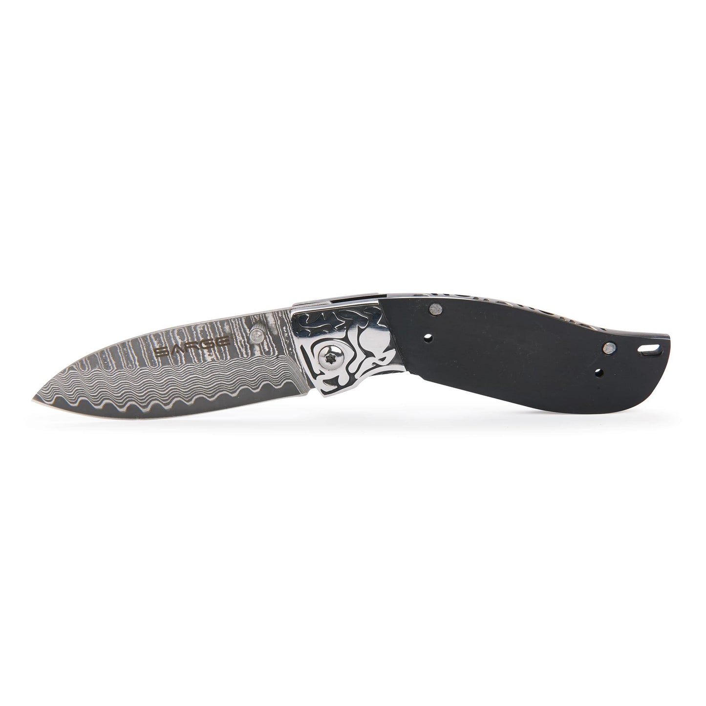 Fox 93 Pocketknife for Hunting and Fishing - 6" - Damascus - Unfinished Kit alt 0