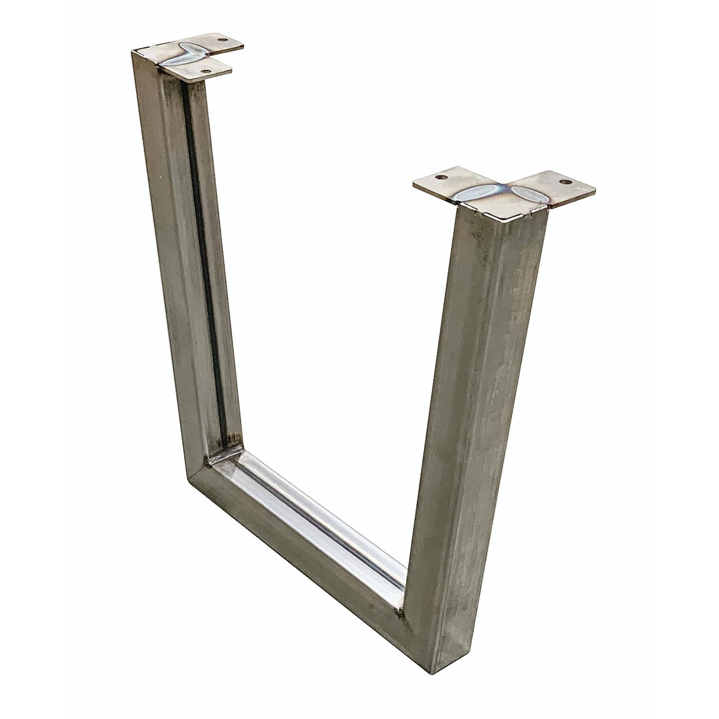 "V" Slab Legs 15" High Raw Steel Pair alt 0