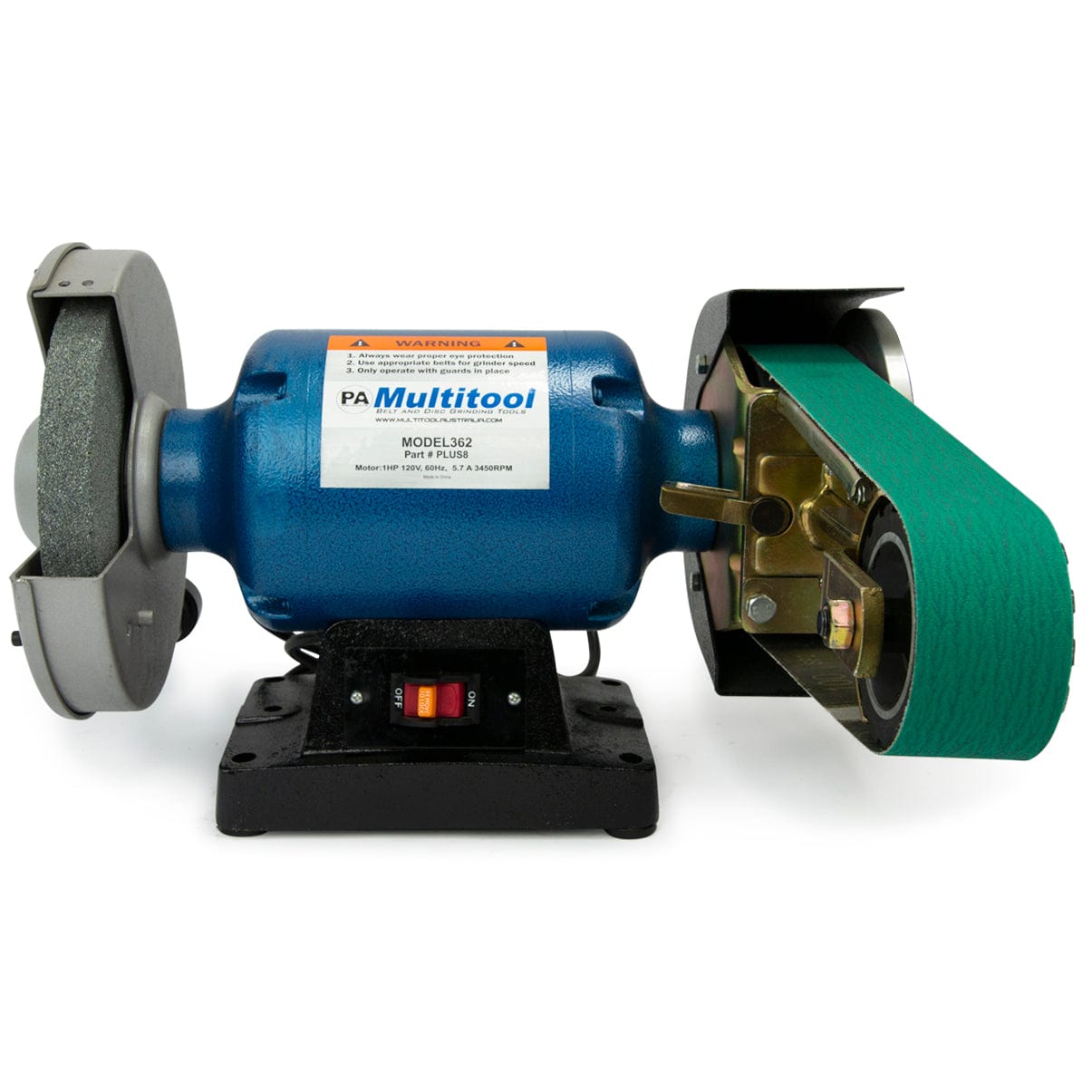 8" Grinder, MT362 2x36 Attachment alt 0