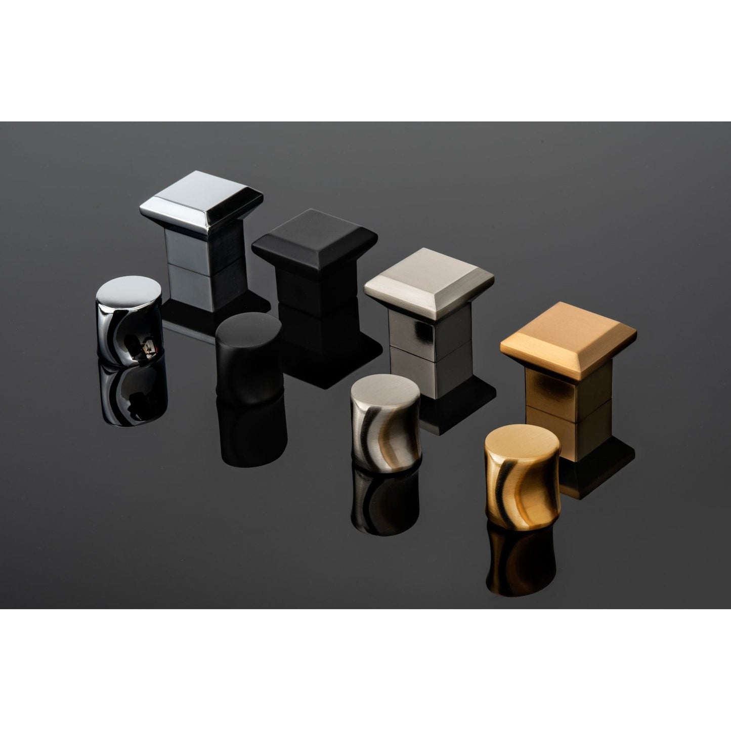 Contemporary Knob, 1-3/16" x 7/8", Brushed Nickel alt 0