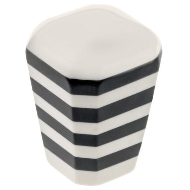 Eclectic Knob, 1-3/16" x 1-3/16", Black, Cream alt 0