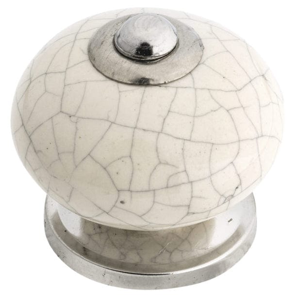 Eclectic Knob, 1-17/32" D, Crackle Almond alt 0