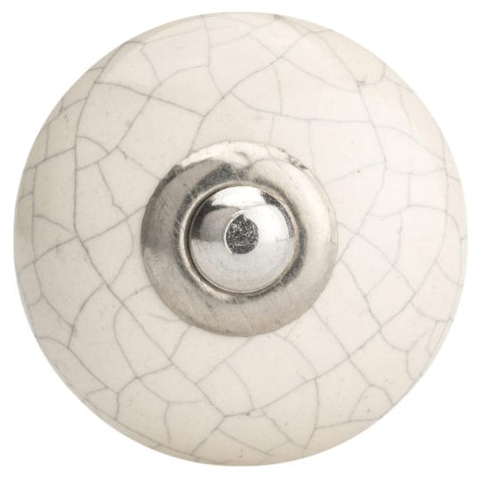 Eclectic Knob, 1-17/32" D, Crackle Almond alt 0
