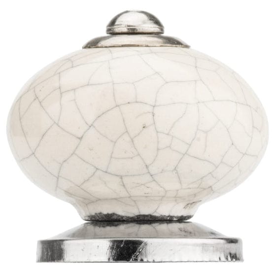 Eclectic Knob, 1-17/32" D, Crackle Almond alt 0