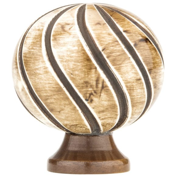 Eclectic Knob, 1-3/8" D, Almond, Chocolate alt 0