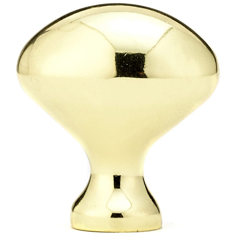 Traditional Knob, 1-3/16" x 25/32", Brass alt 0