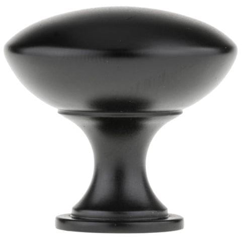 Traditional Knob, 1-3/16" D, Matte Black alt 0