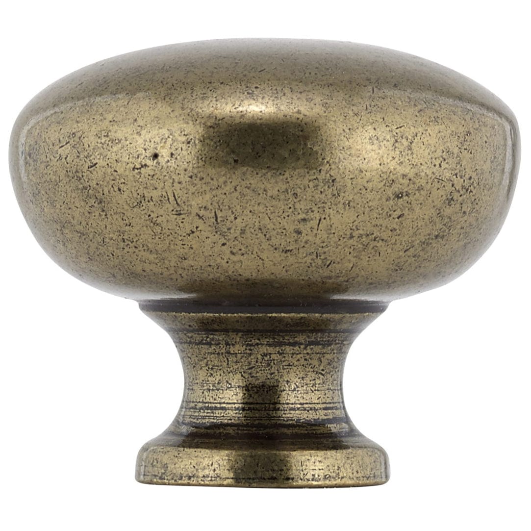 Traditional Knob, 1-1/4" D, Burnished Brass alt 0