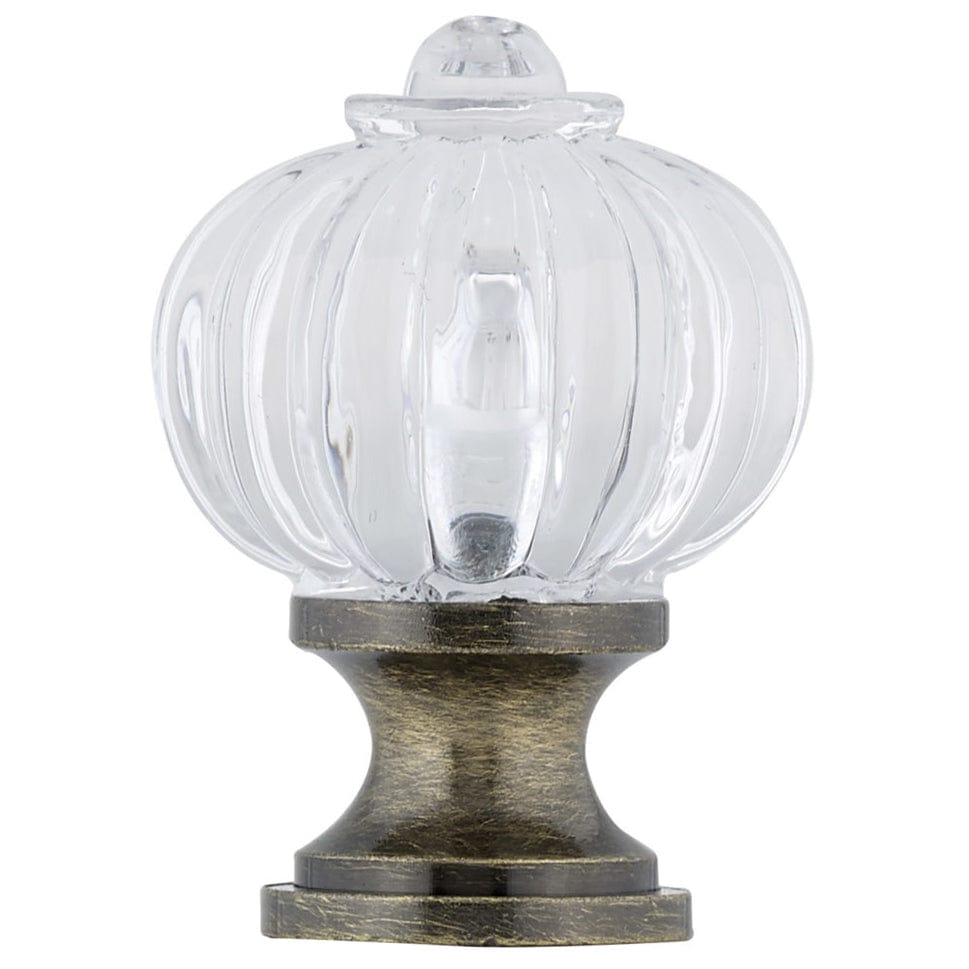 Eclectic Knob, 1-1/8" D, Antique English, Clear alt 0