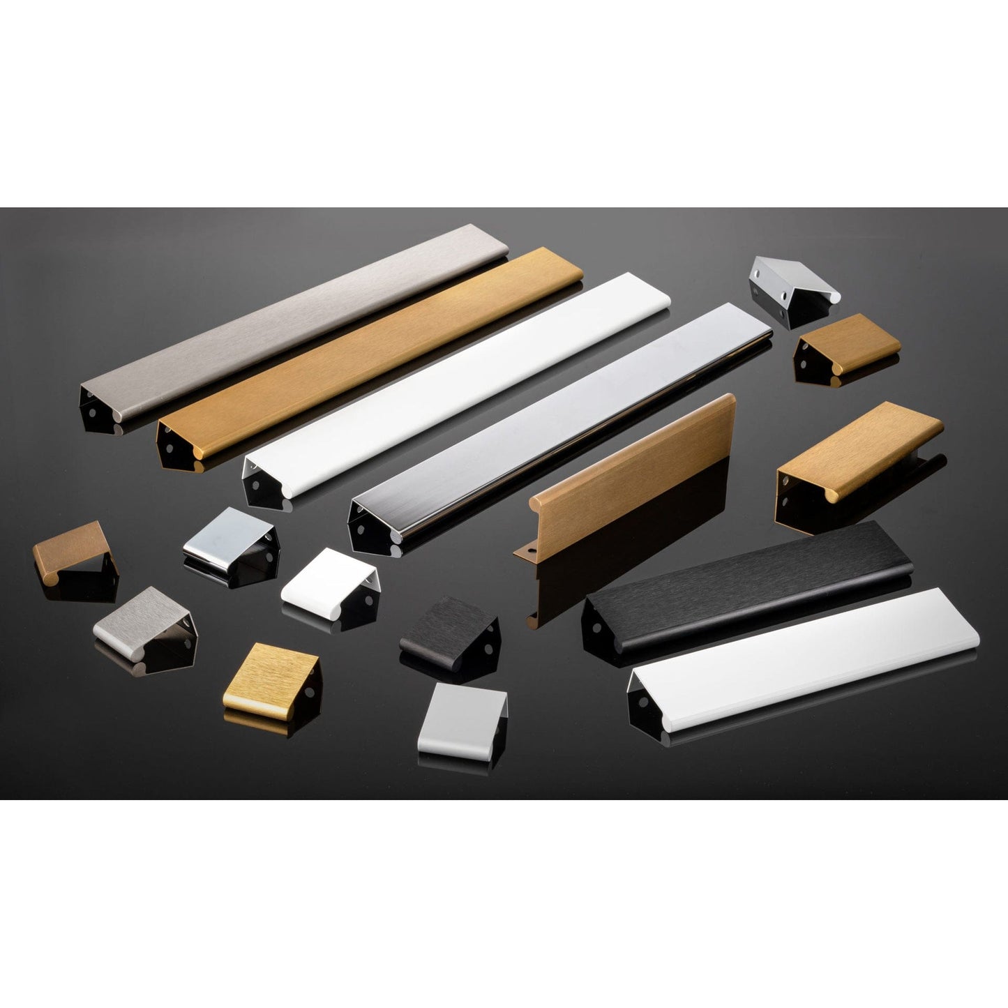 Contemporary Edge Pull, 1" Center-to-Center, Aluminum alt 0