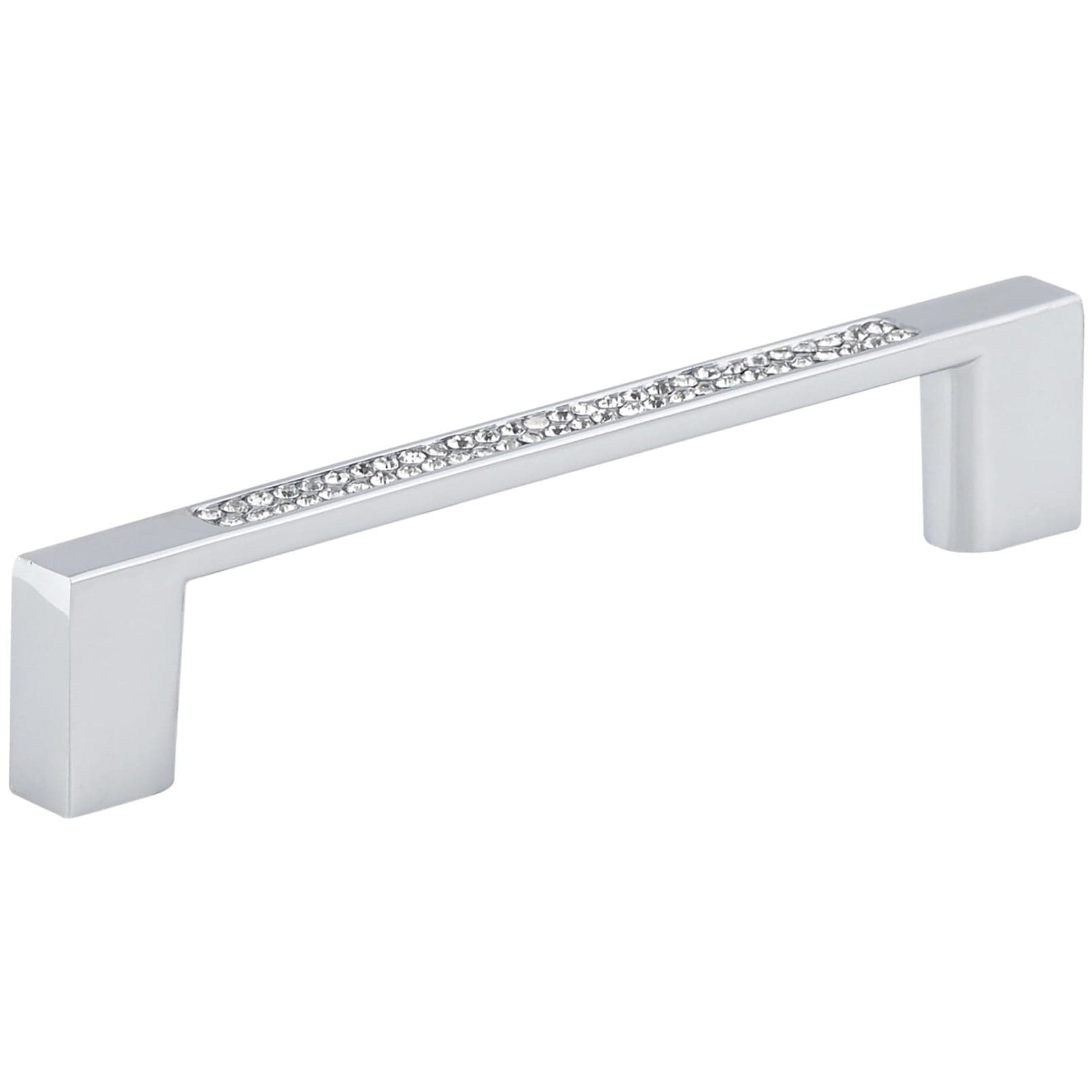 Contemporary Pull, 3-3/4" Center-to-Center, Chrome, Crystal alt 0