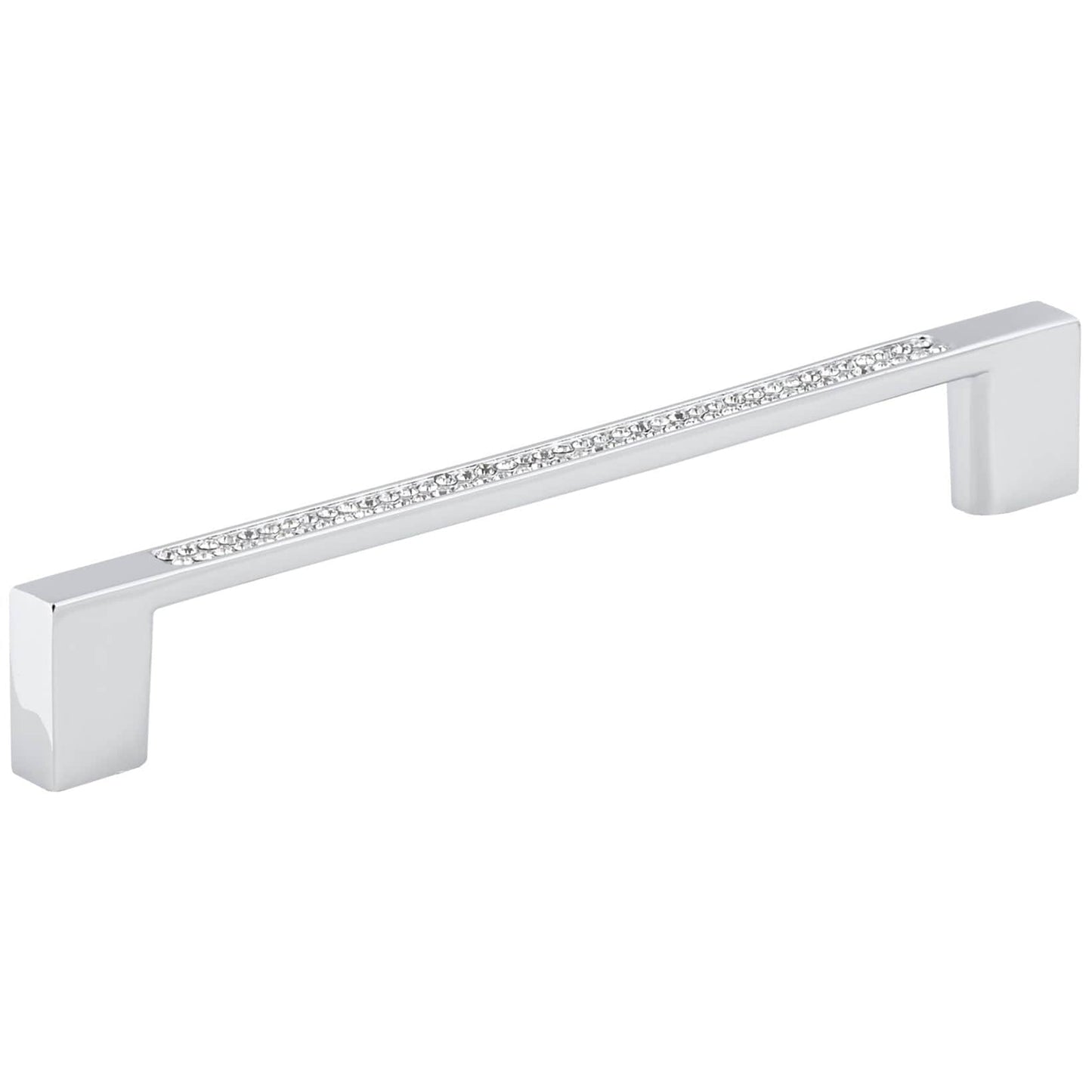 Contemporary Pull, 5-1/16" Center-to-Center, Chrome, Crystal alt 0
