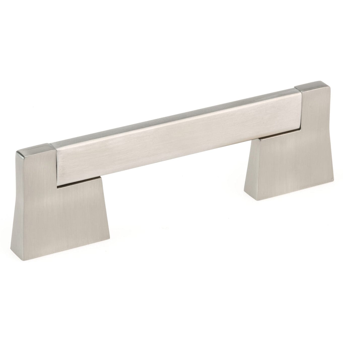Contemporary Pull, 3-3/4" Center-to-Center, Brushed Nickel alt 0