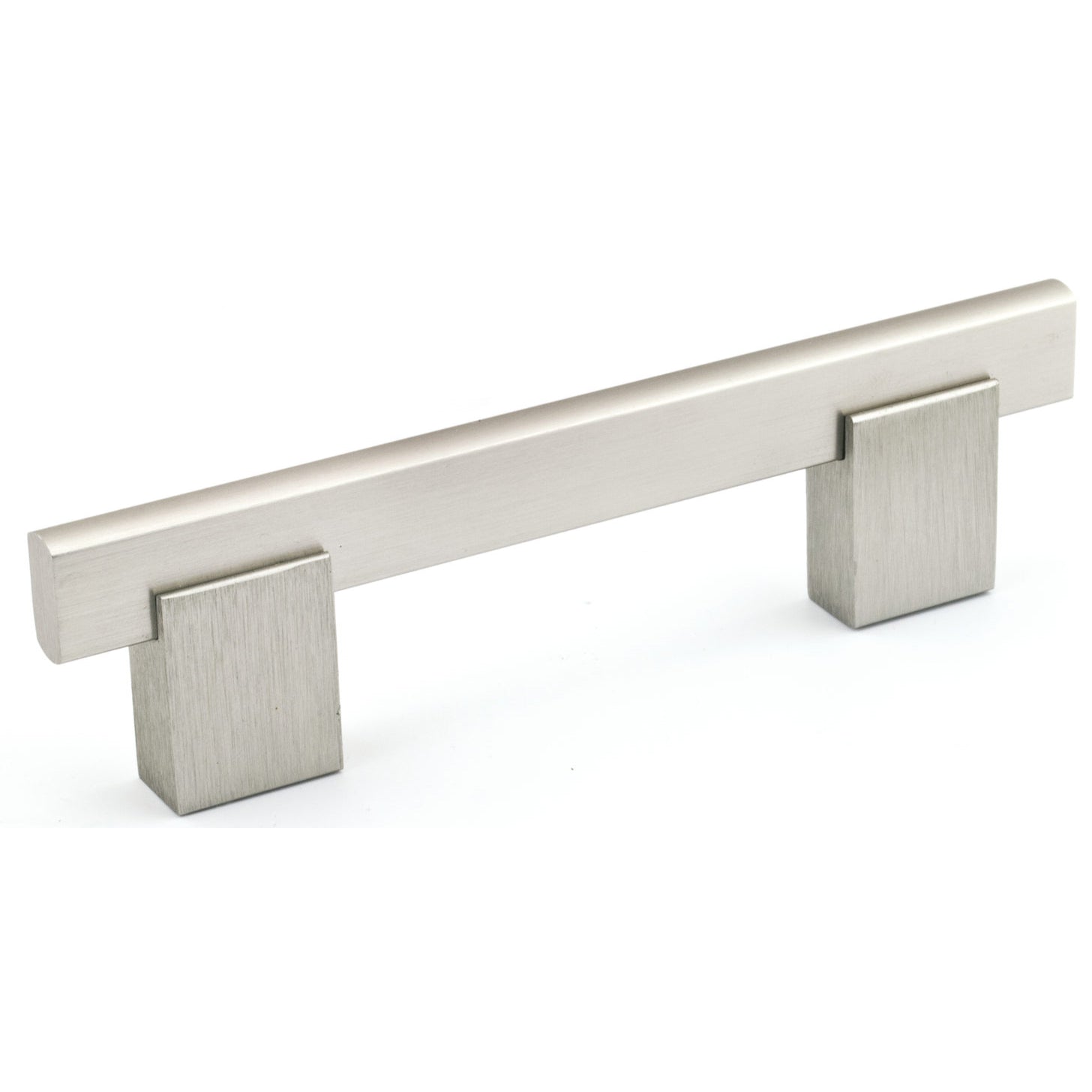Contemporary Pull, 3-3/4" Center-to-Center, Brushed Nickel alt 0