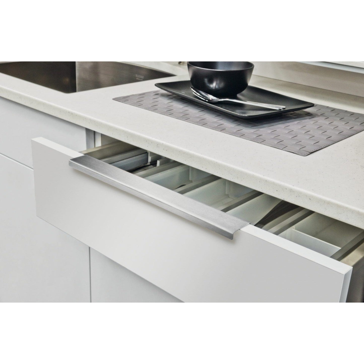 Contemporary Edge Pull, 20" Center-to-Center, Stainless Steel alt 0