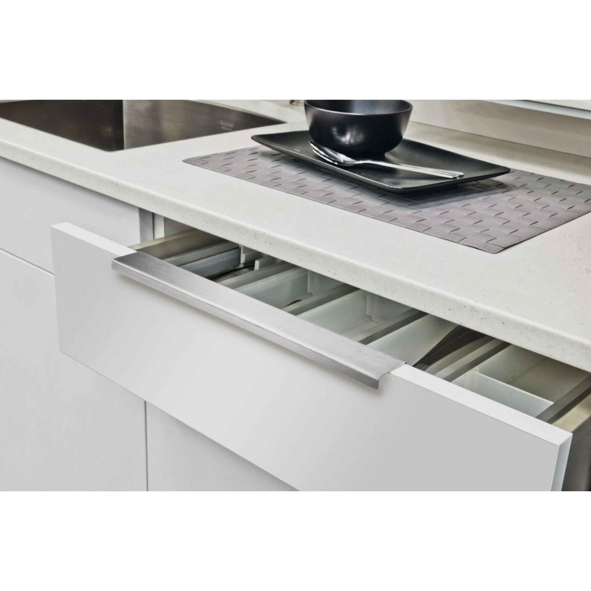 Contemporary Edge Pull, 29" Center-to-Center, Stainless Steel alt 0