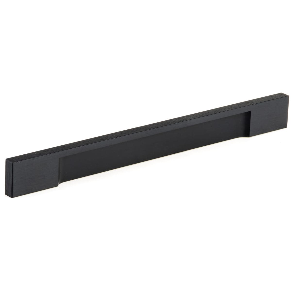 Contemporary Pull, 7-9/16" Center-to-Center, Brushed Black alt 0