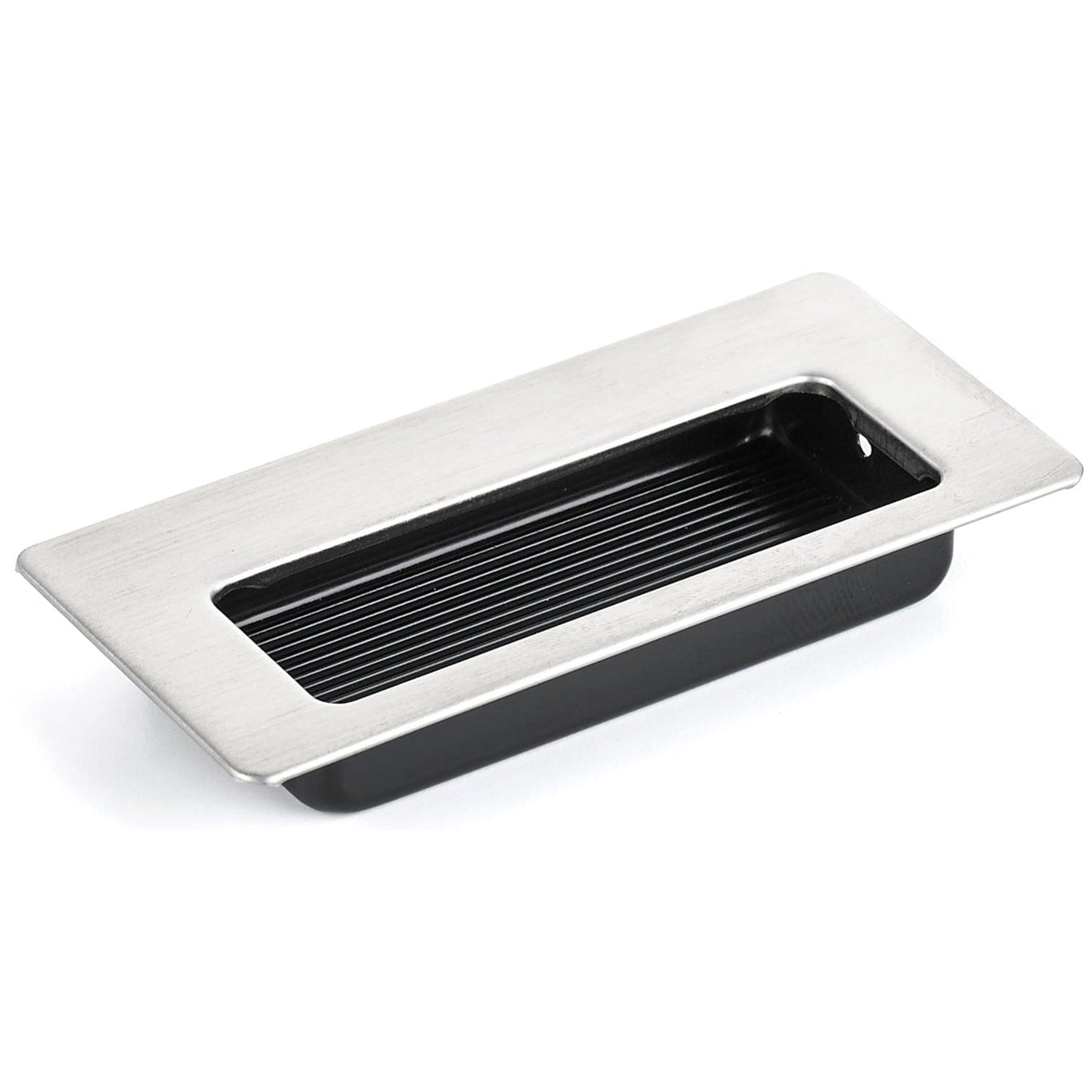 Contemporary Recessed Pull, 3-3/8" x 1-17/32", Brushed Chrome alt 0