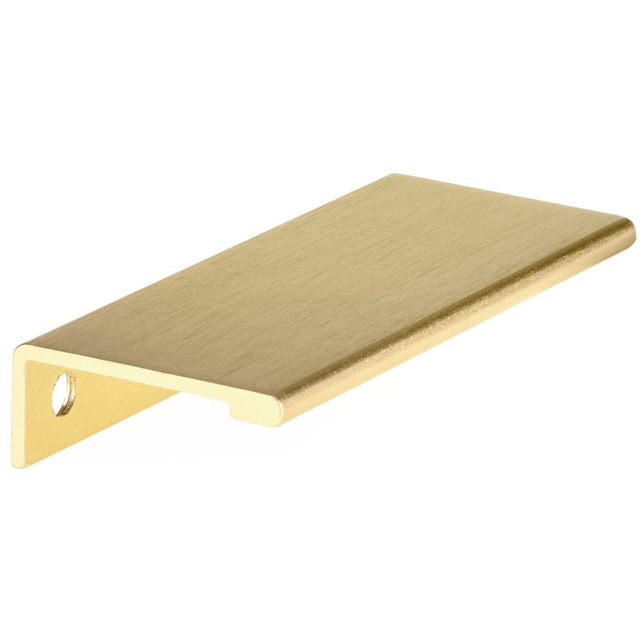 Contemporary Edge Pull, 3-1/8" Center-to-Center, Satin Gold alt 0