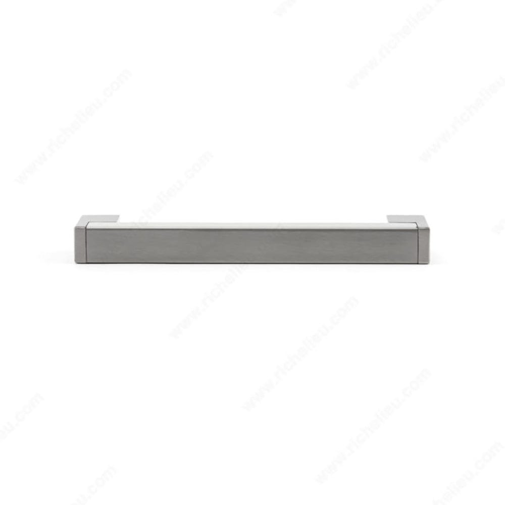 Contemporary Pull - 5-1/16" Center-to-Center - 21/32" W x 5-23/32" L - Brushed Nickel