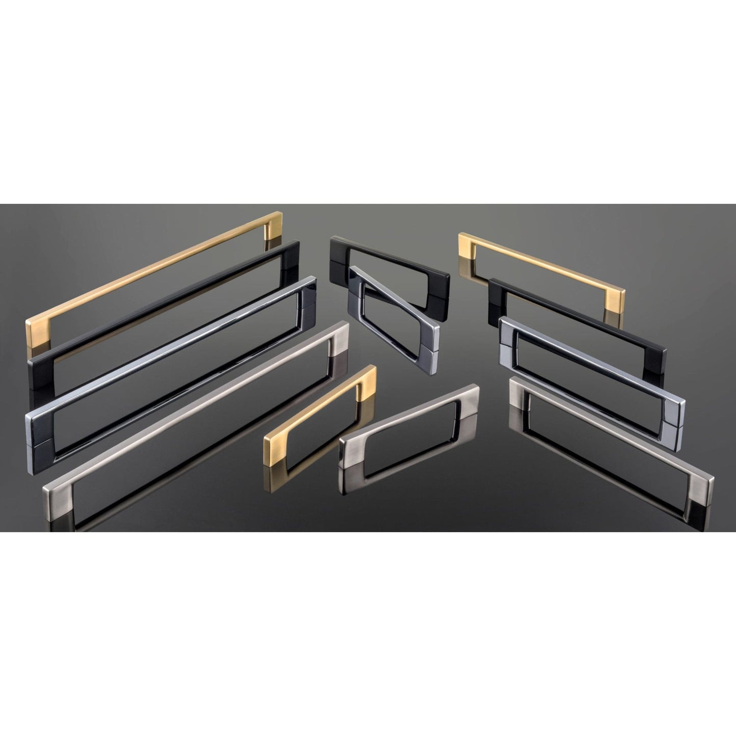 Contemporary Pull, 12-5/8" Center-to-Center, Satin Brass alt 0