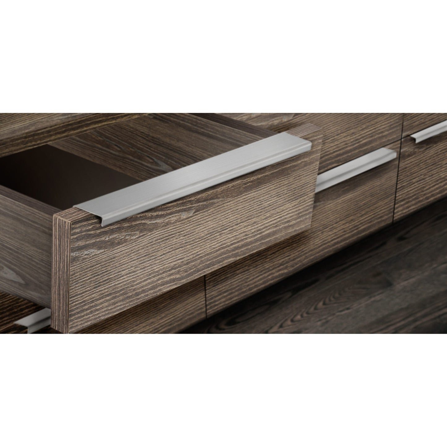 Contemporary Edge Pull, 11" Center-to-Center, Stainless Steel alt 0