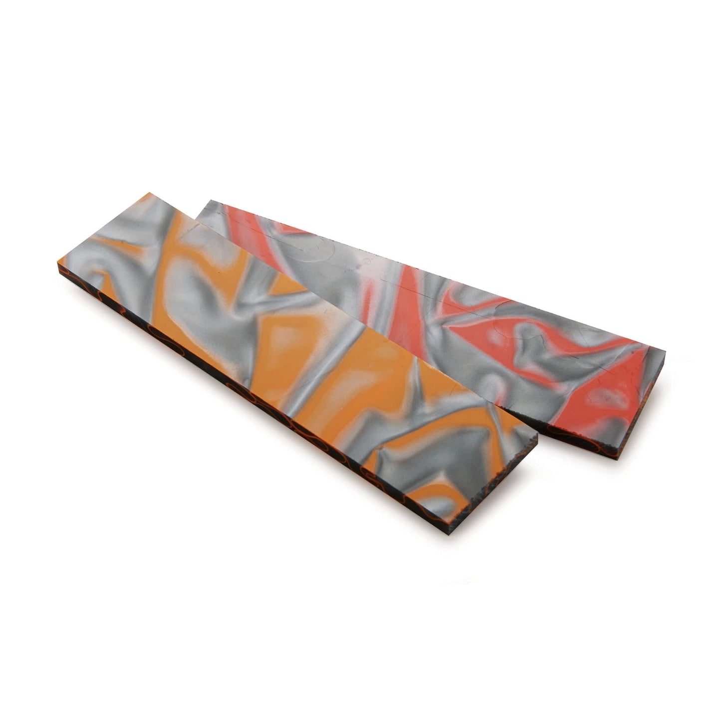 Acrylic Knife Scale 6mmx40mmx153mm Fire & Ice alt 0