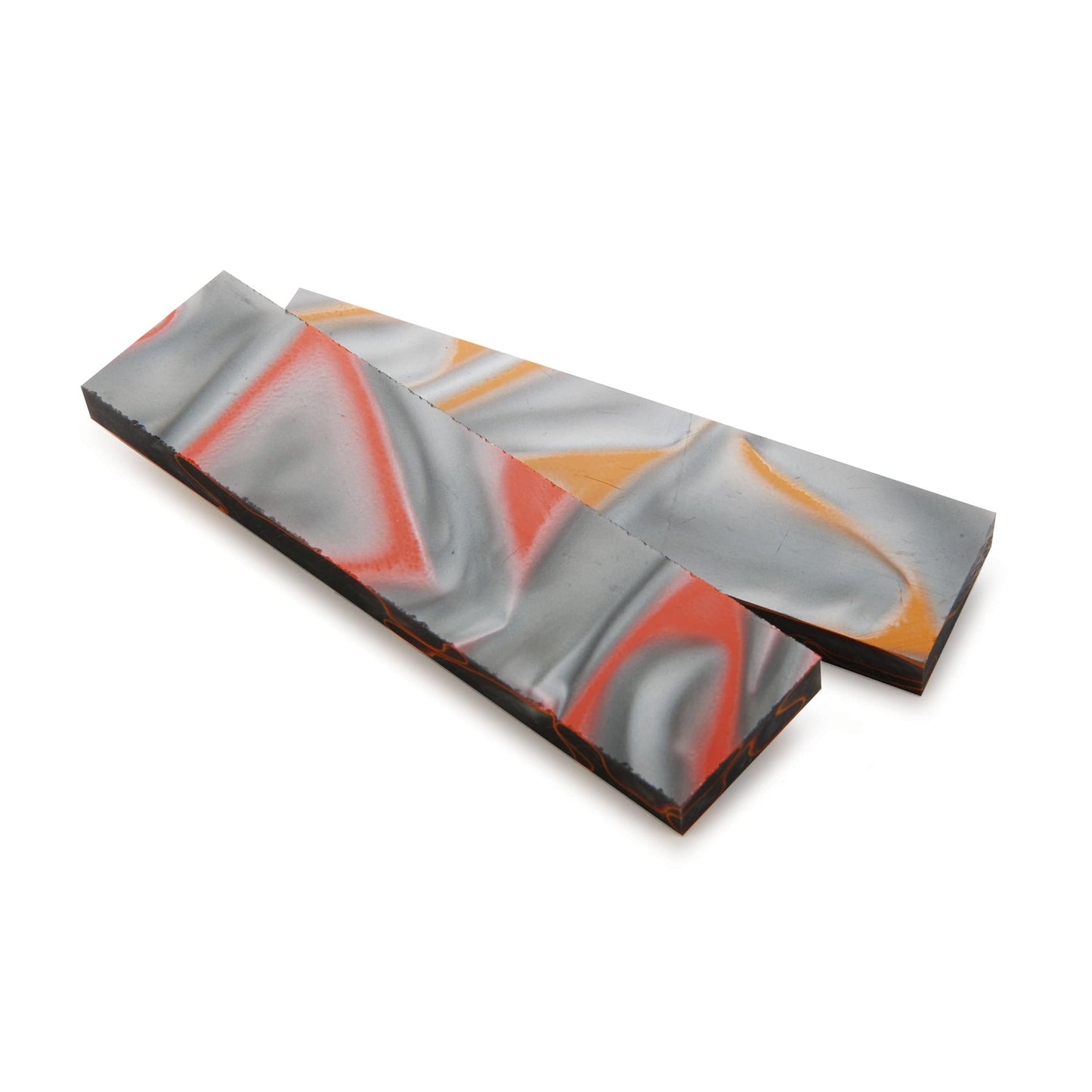 Acrylic Knife Scale 10mmx40mmx153mm Fire & Ice alt 0