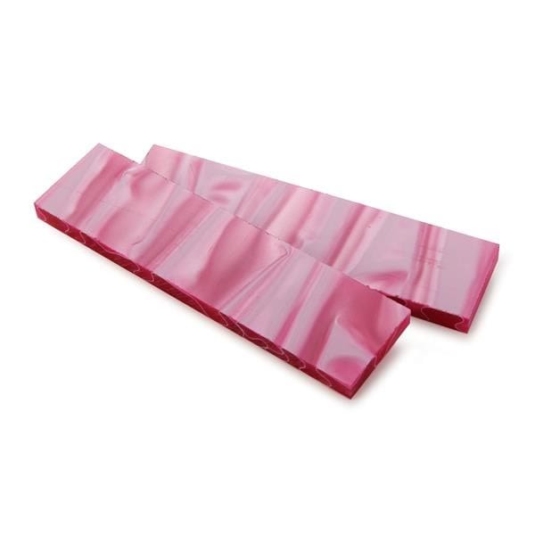 Acrylic Knife Scales - 3/8" x 1-1/2" x 6" - Pink Pearl - Pair alt 0