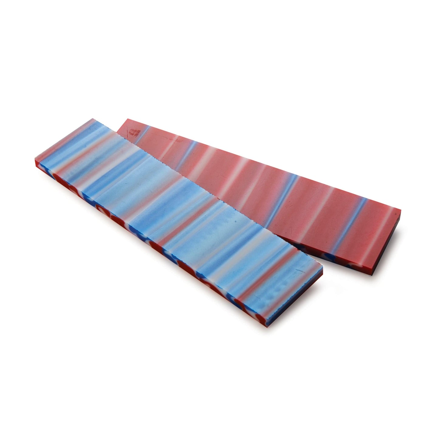 Acrylic Knife Scales - 15/64" x 1-1/2" x 6" - Patriotic - Pair alt 0