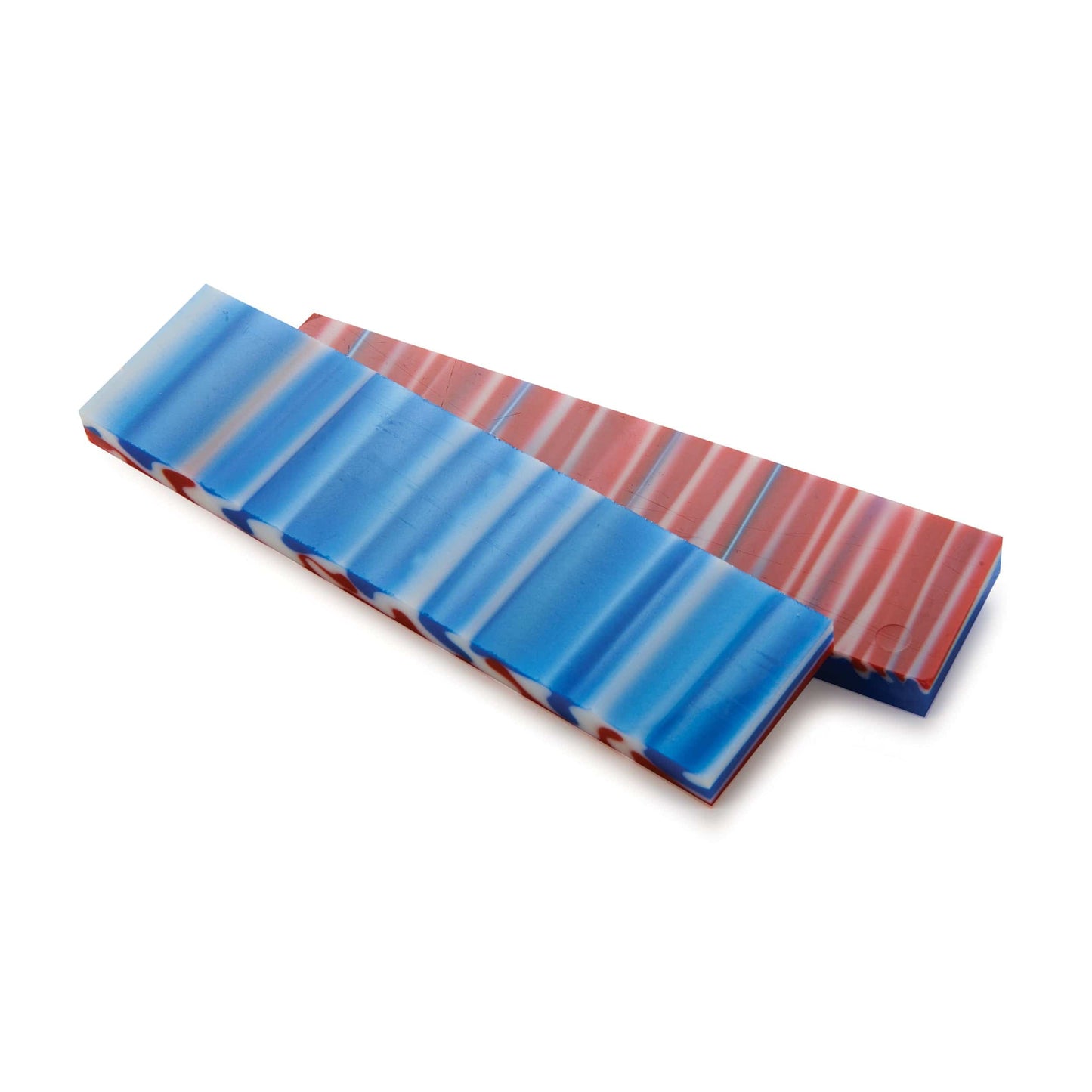 Acrylic Knife Scales - 3/8" x 1-1/2" x 6" - Patriotic - Pair alt 0
