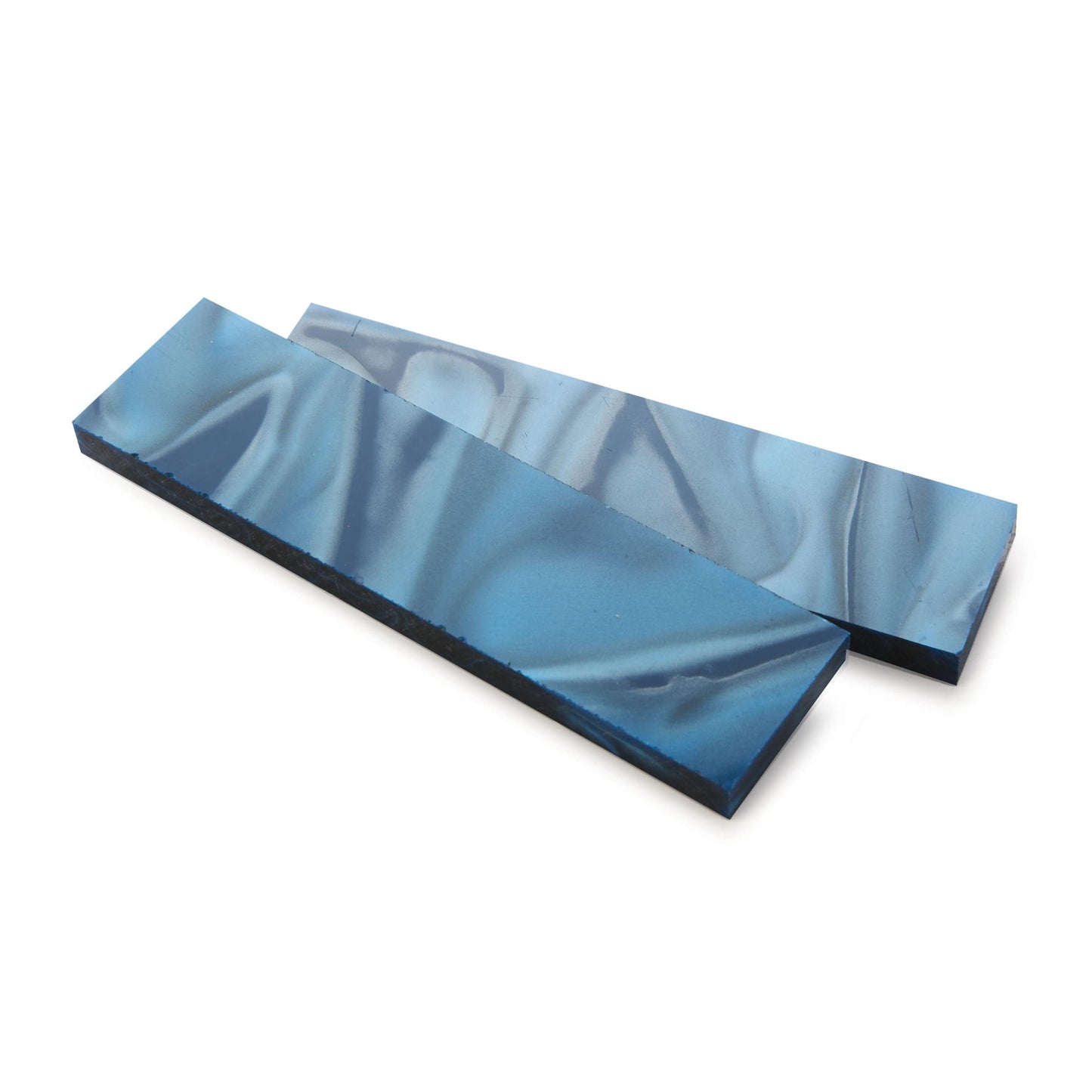 Acrylic Knife Scale 10mmx40mmx153mm Deep Ocean alt 0