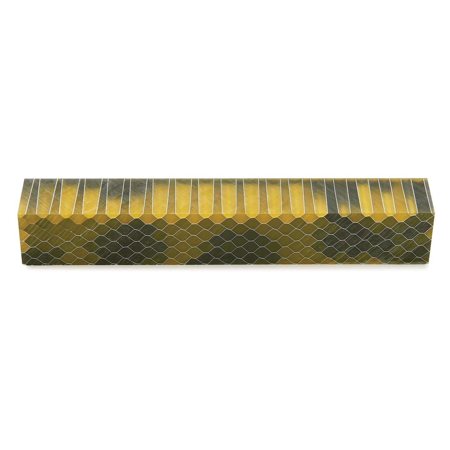 Acrylic Honeycomb Pen Blank Black & Yellow alt 0