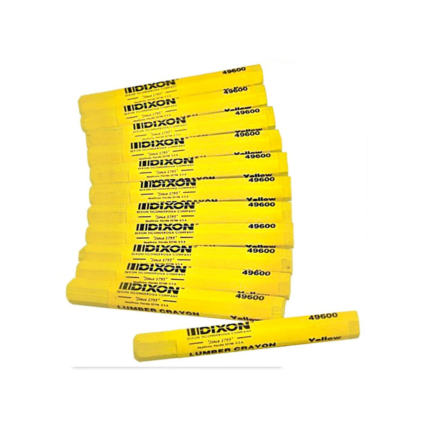 Dixon Lumber Crayon Yellow Pack of 12