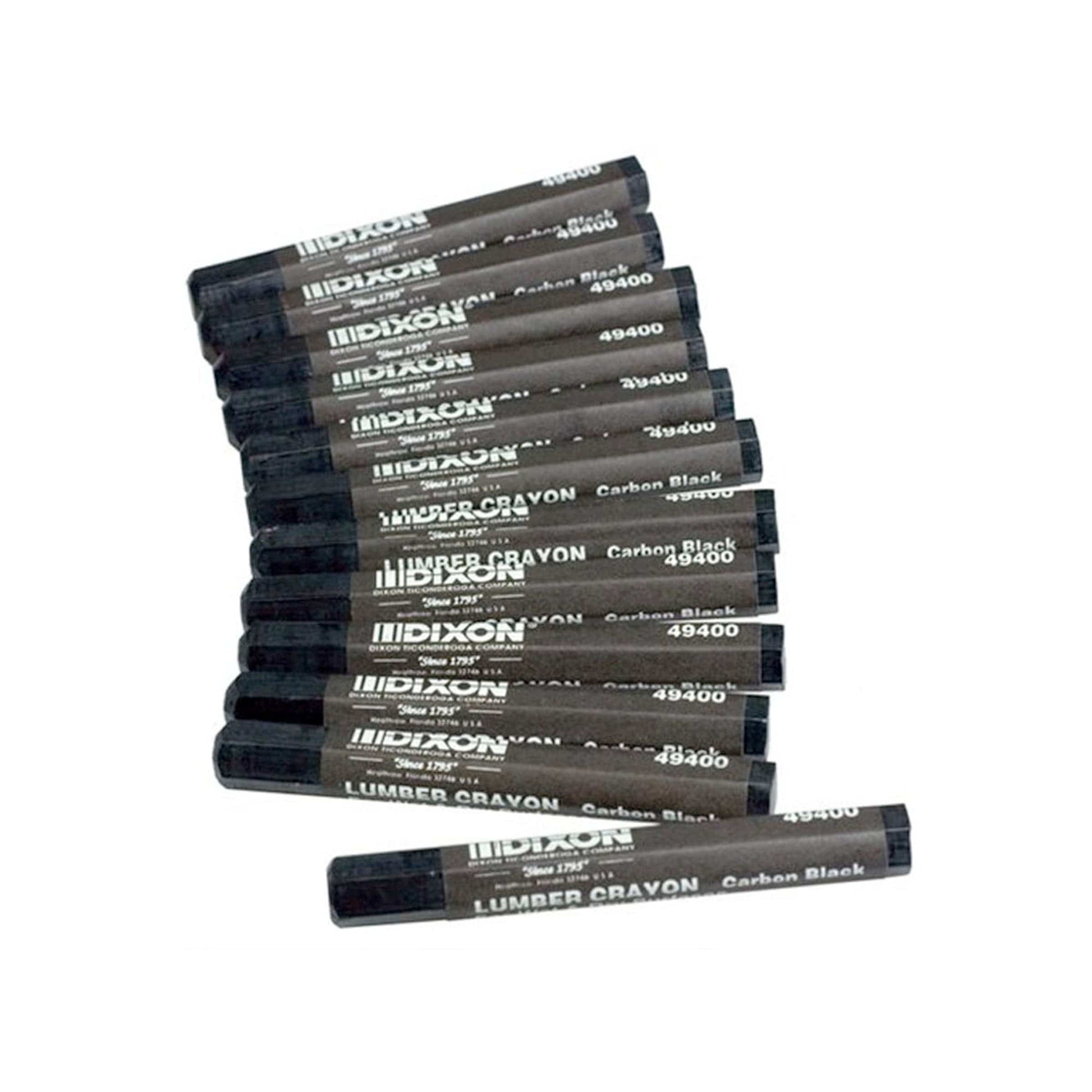 Dixon Lumber Crayon Black Pack of 12 alt 0