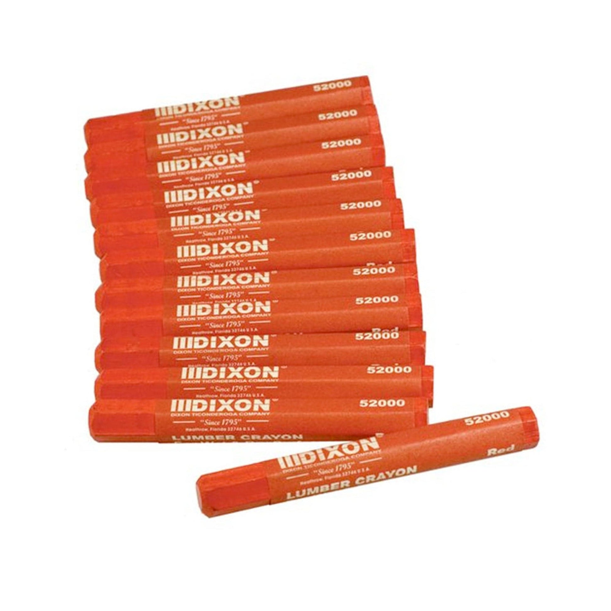 Dixon Lumber Crayon Red Pack of 12 alt 0