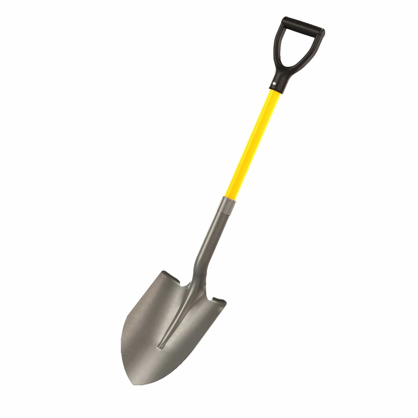 Round Point Closed Back Shovel Industrial Grade with 27" Fiberglass Handle alt 0