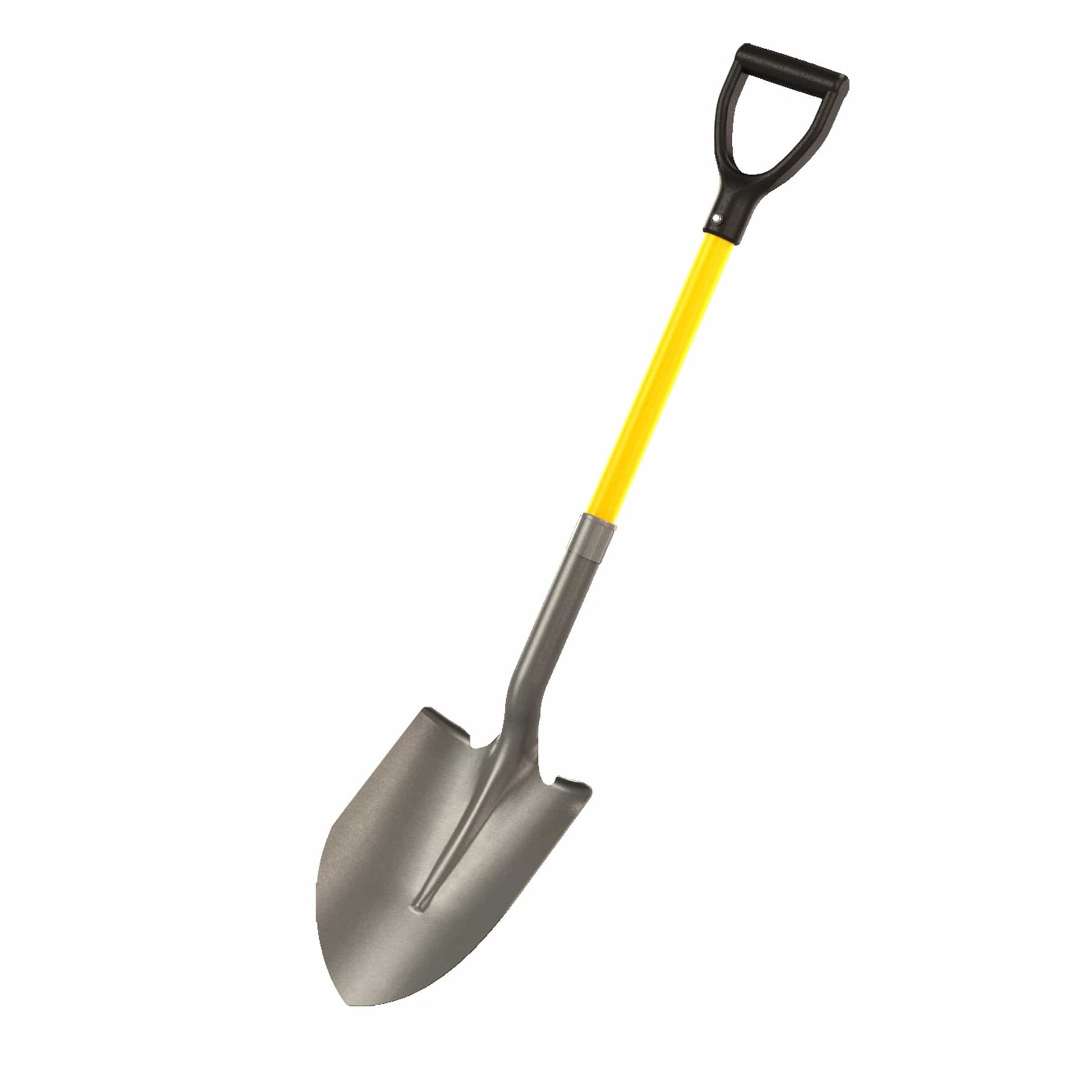 Round Point Closed Back Shovel Industrial Grade with 27" Fiberglass Handle alt 0