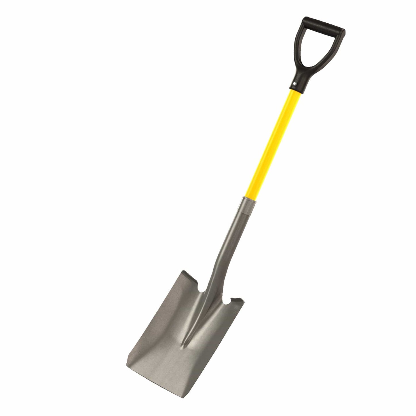 Square Point Closed Back Shovel Industrial Grade with 27" Fiberglass Handle alt 0