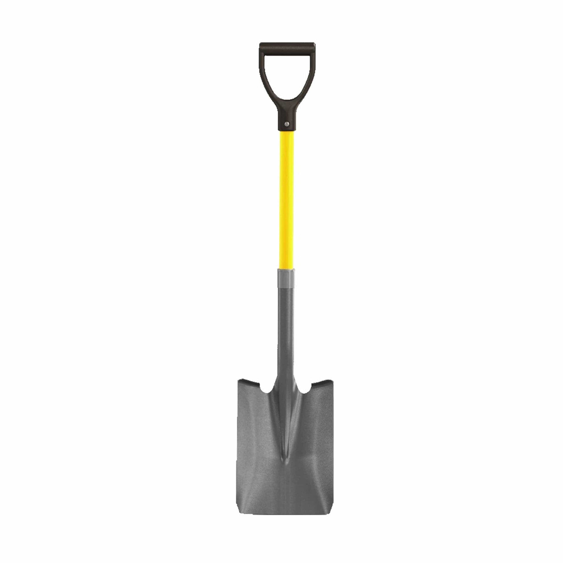 Square Point Closed Back Shovel Industrial Grade with 27" Fiberglass Handle alt 0