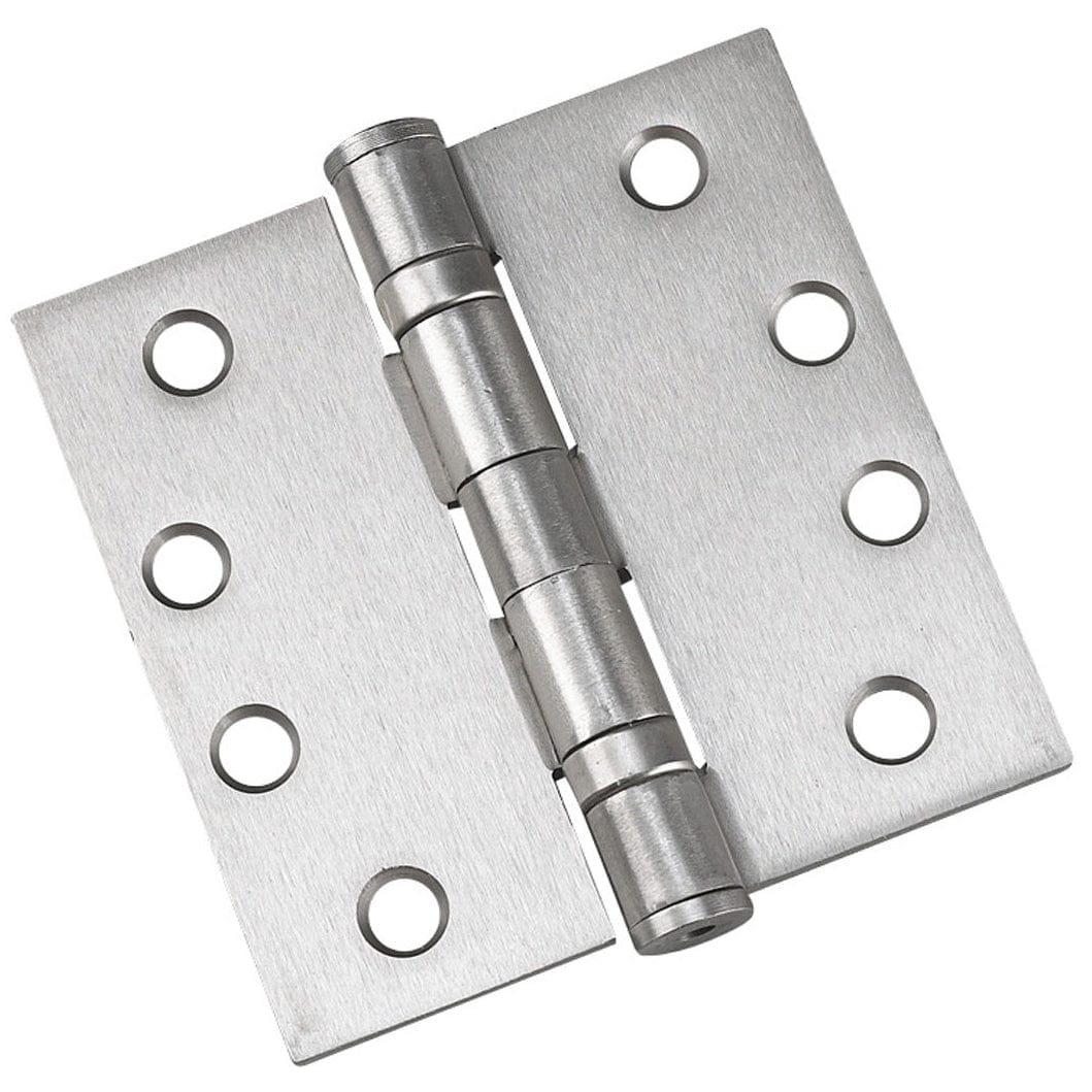 4" (102 mm) Full Mortise Ball Bearing Butt Hinge Brushed Nic alt 0